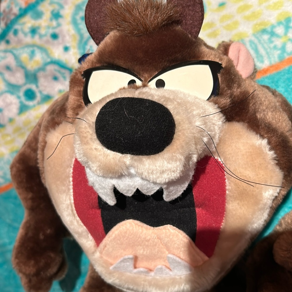 Vintage 1994 Looney Tunes TAZ TASMANIAN DEVIL Plush Toy 12”